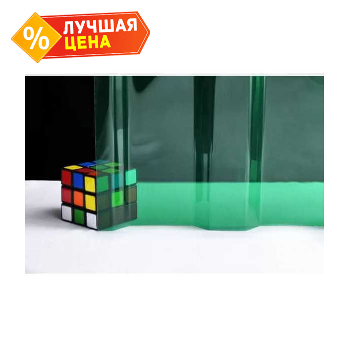 Профилированный поликарбонат 0,8 мм МП-20 SUNNEX зелёный 2000х1150 мм