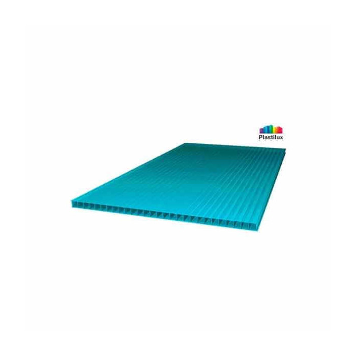 Сотовый поликарбонат 10 мм ROYALPLAST 2-UV премиум бирюза 2100х12000 мм